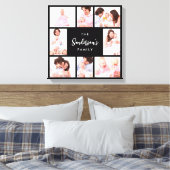 8 Sections Family Photo in Black Frame Leinwanddruck (Insitu (Schlafzimmer))