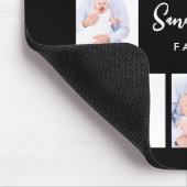 8 Sections Family Photo in Black Frame Mousepad (Ecke)