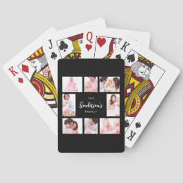 8 Sections Family Photo in Black Frame Spielkarten