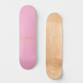 8" Skateboard-Deck (Pink) Skateboard (Vorderseite)