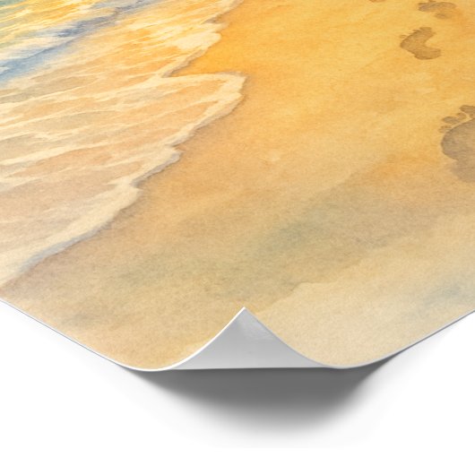 8. Sommer, Goldene Flut, saisonale Printwerbung Poster (Ecke)