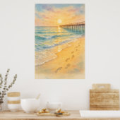 8. Sommer, Goldene Flut, saisonale Printwerbung Poster (Küche)