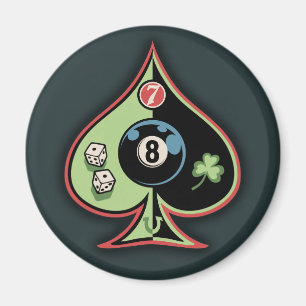 8 Spades Magnet