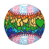 8-Sripe-Regenbogen und Trans-Pride-Squiggle Baseball (Vorderseite)
