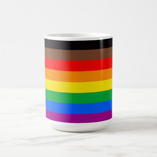 8-Streifen-LGBT-Flag Kaffeetasse (Mittel)