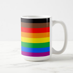 8-Streifen-LGBT-Flag Kaffeetasse