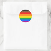 8-Streifen-LGBT-Flag Runder Aufkleber (Tasche)