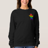 8 Streifen LGBT Pride Flag Regenbogen Weihnachtsko Sweatshirt (Vorderseite)