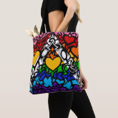 8-Streifen-Regenbogen-Queer-Ally-Stolz-Squiggle Tasche (Von Nahem)