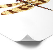 8 Studien zur Wasserfarbe der Libellenfliege Poster (Ecke)