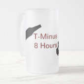 8 Stunden Flaschen-zum zu drosseln Mattglas Bierglas (Vorderseite Links)