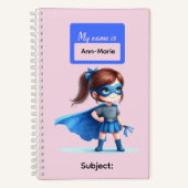 8 Super-Held Kinder Mädchen Schreibwaren Schüler Notizblock (Vorderseite)