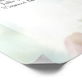 8 Tabelle Rosenrosen Hochzeitstabelle Poster (Ecke)