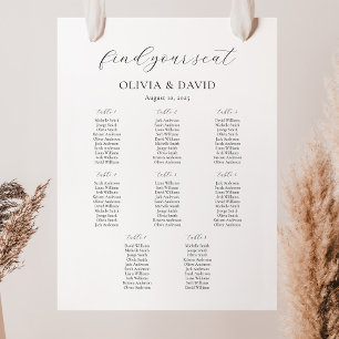 8 Tabellen Einfach unsere Lieblings-Sitzkarte Poster