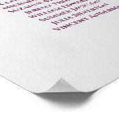 8 Table Wedding Seating Chart Cassis Purple & Gray Poster (Ecke)