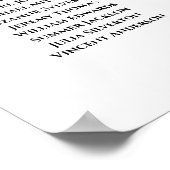 8 Table Wedding Seating Chart Dusty Blue Boho Rose Poster (Ecke)