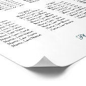 8 Tables Seekartenzeichen Poster (Ecke)