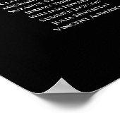 8 Tafelschwarze Hochzeitskronen Silber Frills Poster (Ecke)