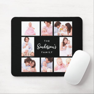 8 Teile Familienfoto im schwarzen Rahmen Mousepad