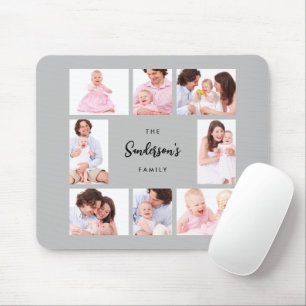 8 Teile Familienfoto in grauem Rahmen Mousepad
