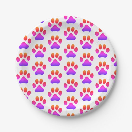 8 Teller Groovy Paw Prints (Vorderseite)