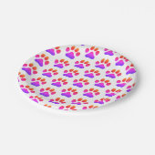 8 Teller Groovy Paw Prints (Schrägansicht)