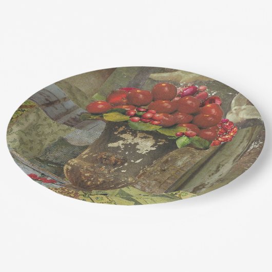 8 Teller in Papiergröße zum Abendessen mit Apple T (Schrägansicht)