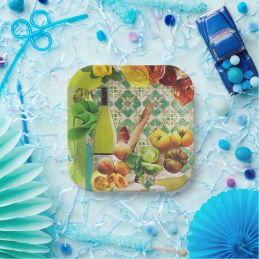 8 Teller in Papiergröße zum Abendessen mit mexikan (Party)