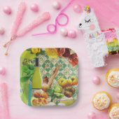 8 Teller in Papiergröße zum Abendessen mit mexikan (Party)