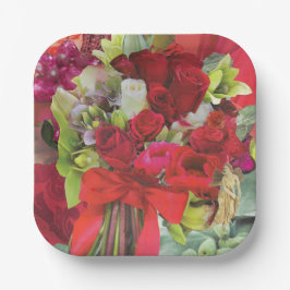 8 Teller in Papiergröße zum Abendessen mit Weihnac