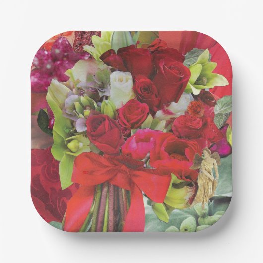 8 Teller in Papiergröße zum Abendessen mit Weihnac (Vorderseite)