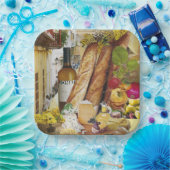 8 Teller in Papiergröße zum Abendessen mit Wein un (Party)