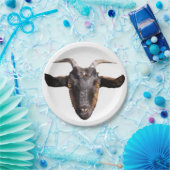 8 Teller, schwarz und Tan-Ziege Pappteller (Party)