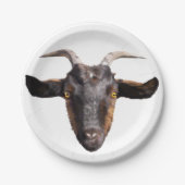 8 Teller, schwarz und Tan-Ziege Pappteller (Vorderseite)