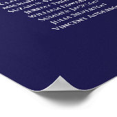 8 Tischdecke mit Seekarte Silver auf Navy Blue Poster (Ecke)