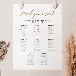 8 Tische 80 Gäste finden Ihre Sitzkarte Poster