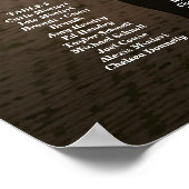 8 Tische elegant Foto Hochzeitskarte Poster (Ecke)