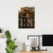 8 Tische elegant Foto Hochzeitskarte Poster (Heimbüro)