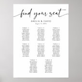 8 Tische finden Sie Ihre Sitzkarte. Poster (Vorne)