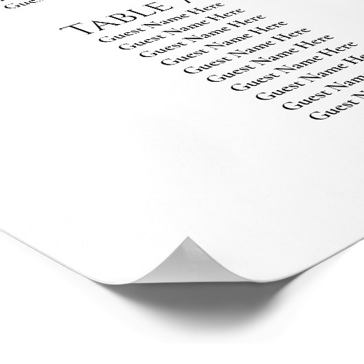 8 Tische Grüne elegante Hochzeitssitzkarte Poster (Ecke)