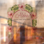 8 Tische Hawaii tropisch transparente Sitzkarte Fensteraufkleber (Blatt 2)