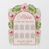 8 Tische Hawaii tropisch transparente Sitzkarte Fensteraufkleber (Blatt)