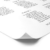 8 Tische Moderner Willkommens-Sitzplan-Poster Poster (Ecke)