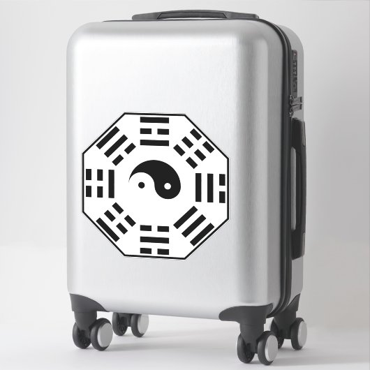 8 Trigramm - Yin Yang - Feng Shui Aufkleber (Koffer)