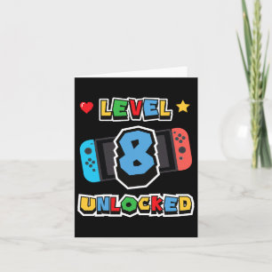 8 Unlock 8. Geburtstag Kinder Videospiel 8 Jahre O Karte