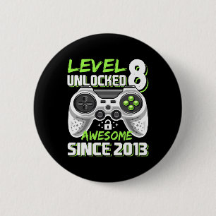 8 Unlocks Phantastisch 2013 Videospiel 8. Geburtst Button