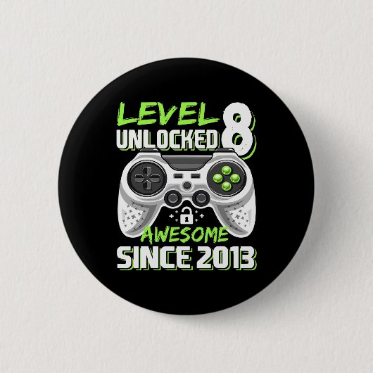 8 Unlocks Phantastisch 2013 Videospiel 8. Geburtst Button (Vorderseite)