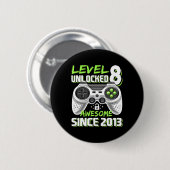 8 Unlocks Phantastisch 2013 Videospiel 8. Geburtst Button (Vorne & Hinten)