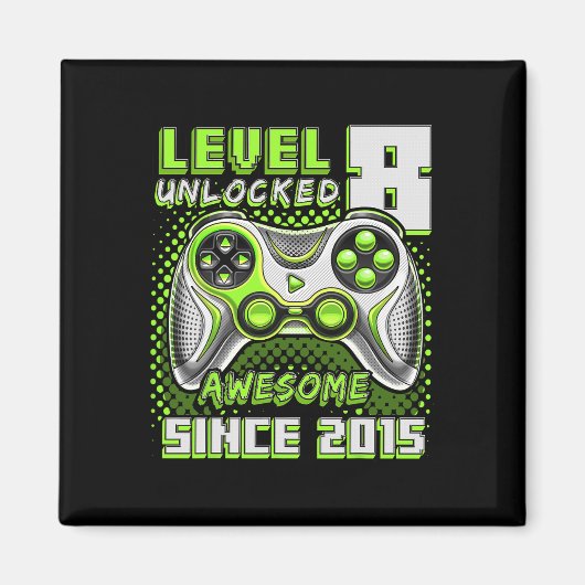 8 Unlocks Phantastisch 2015 Videospiel 8. Geburtst Magnet (Vorne)