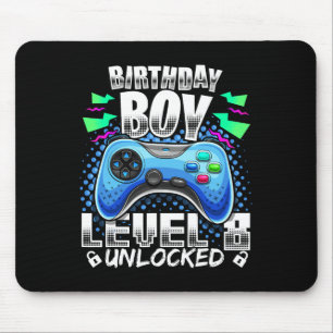 8 Unverriegeltes Videospiel 8. Geburtstag Gamer Gi Mousepad